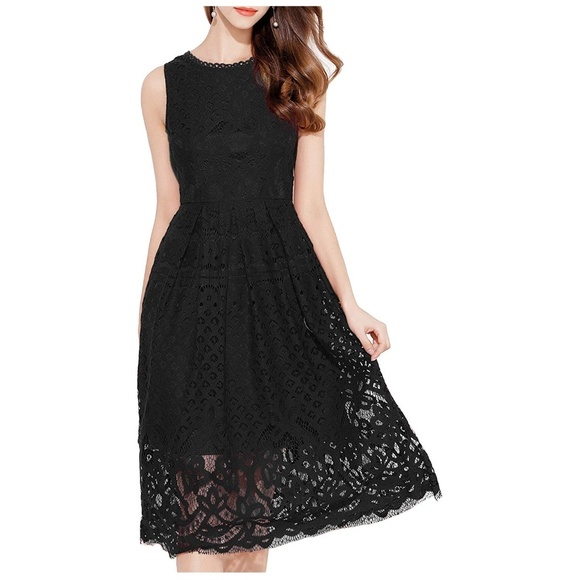 BNWT Lace Cocktail Party Dress in Black - Picture 2 of 5